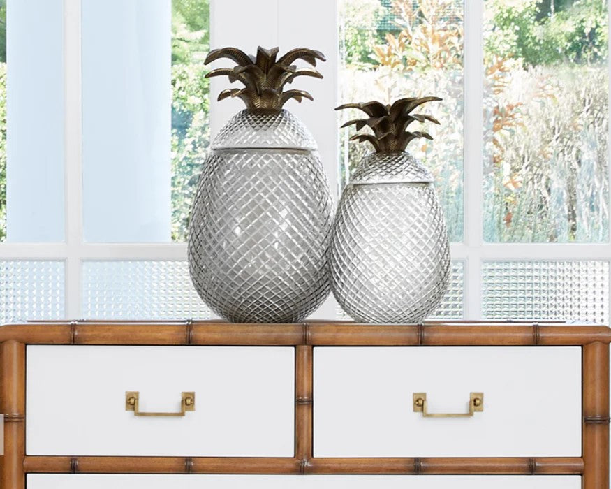 Cut Glass Pineapple Decor/Ice Bucket