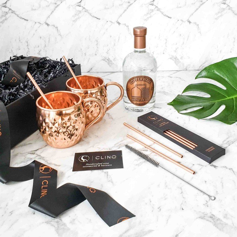 Manhattan Copper Mug & Gin Gift Set