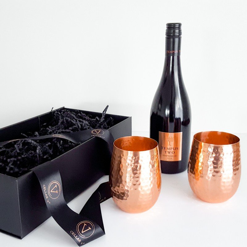 Manhattan Wine & Copper Glass Gift Box