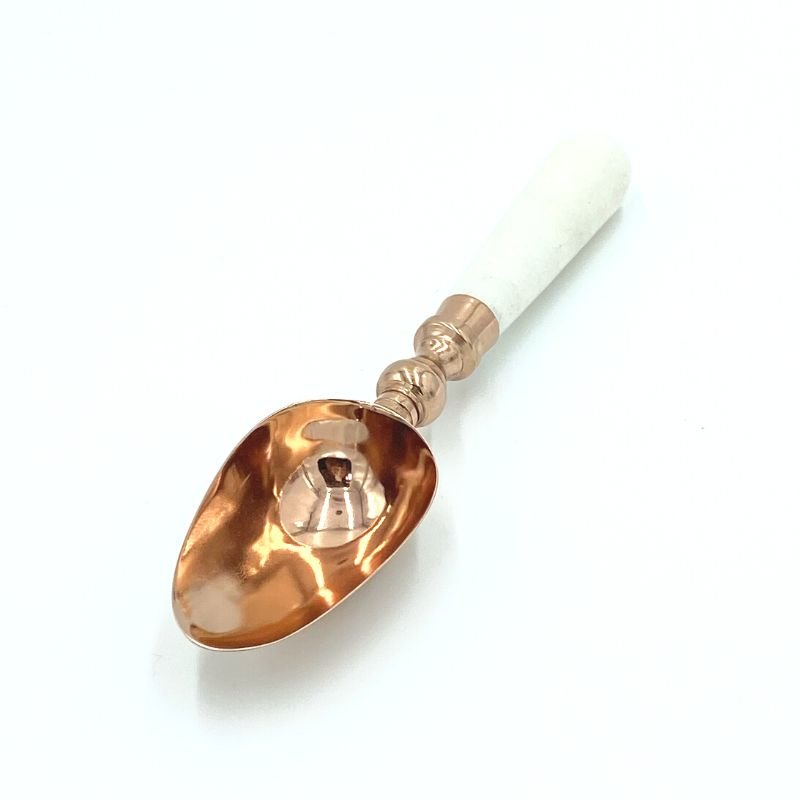 Manhattan Copper Marble Ice Scoop and Ice Bucket with Lid Set