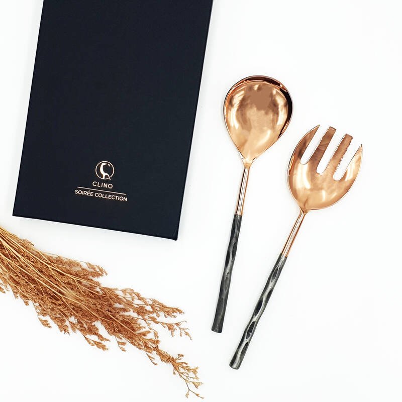 Manhattan Copper & Steel Salad Servers