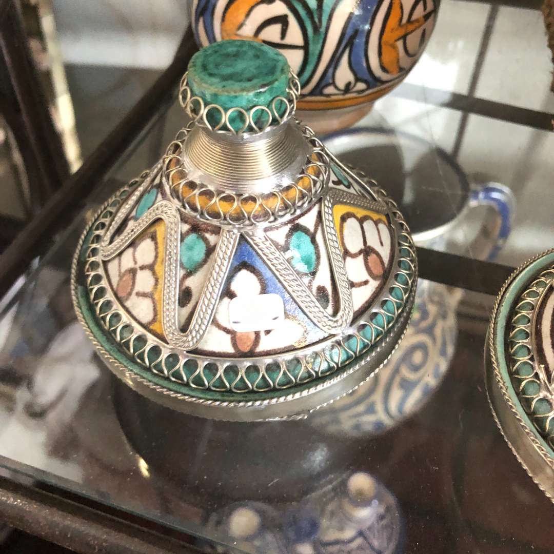 Tangier Mini Tagine with Silver Detail