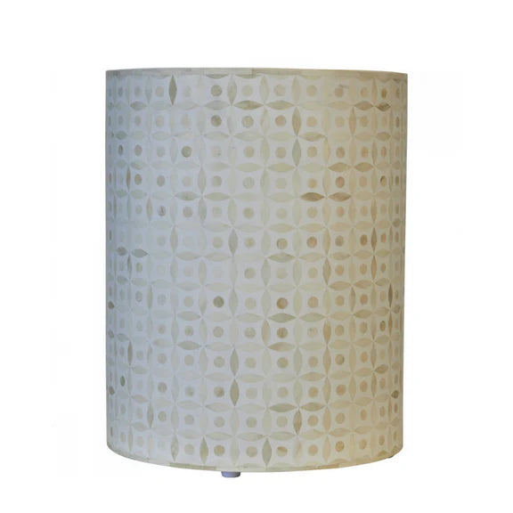 Bone Inlay Bedside Table with 2 Drawers in Grey - Last One
