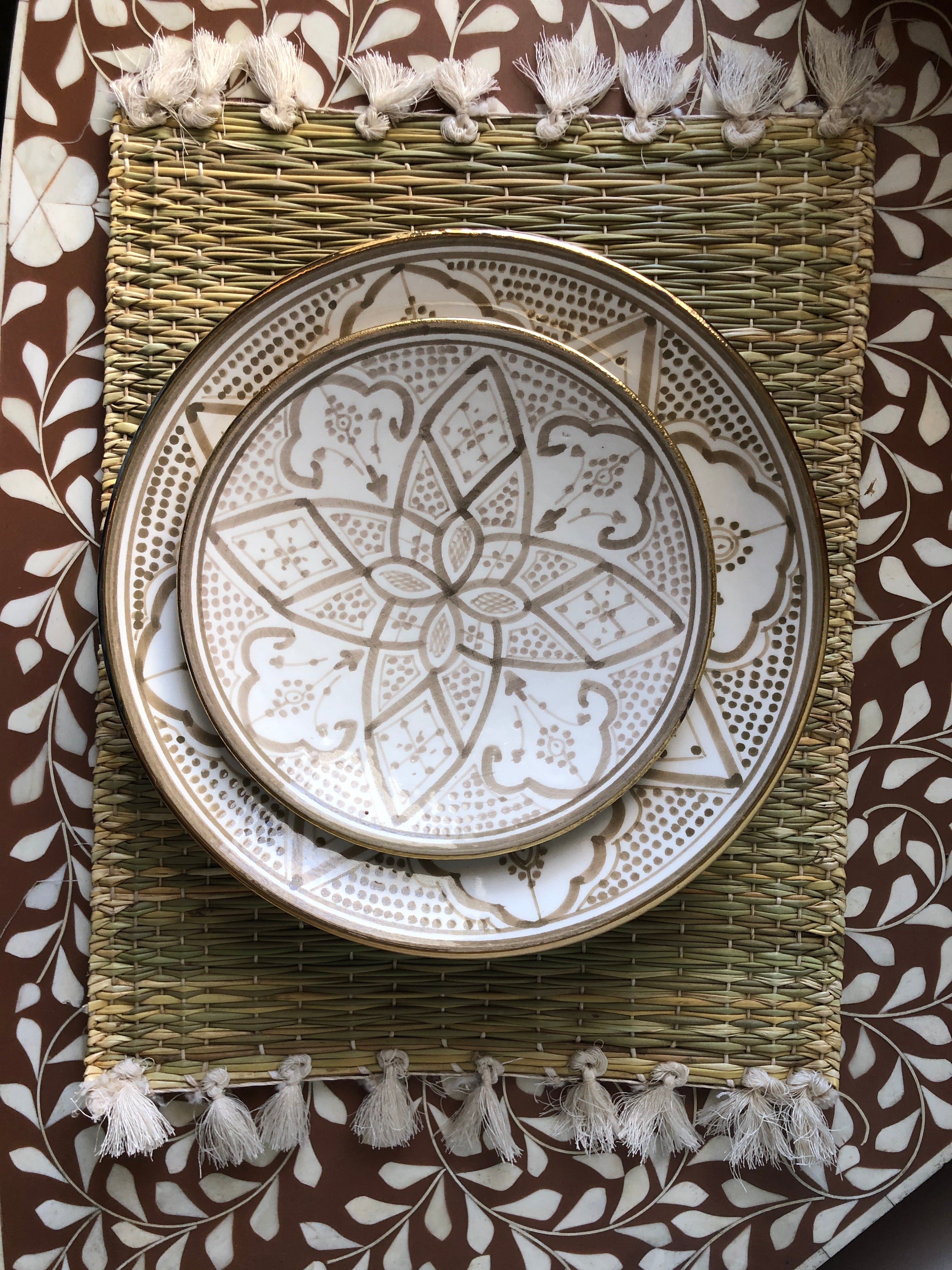 Pastel Safi Plates (Set of Two) in Cocoa