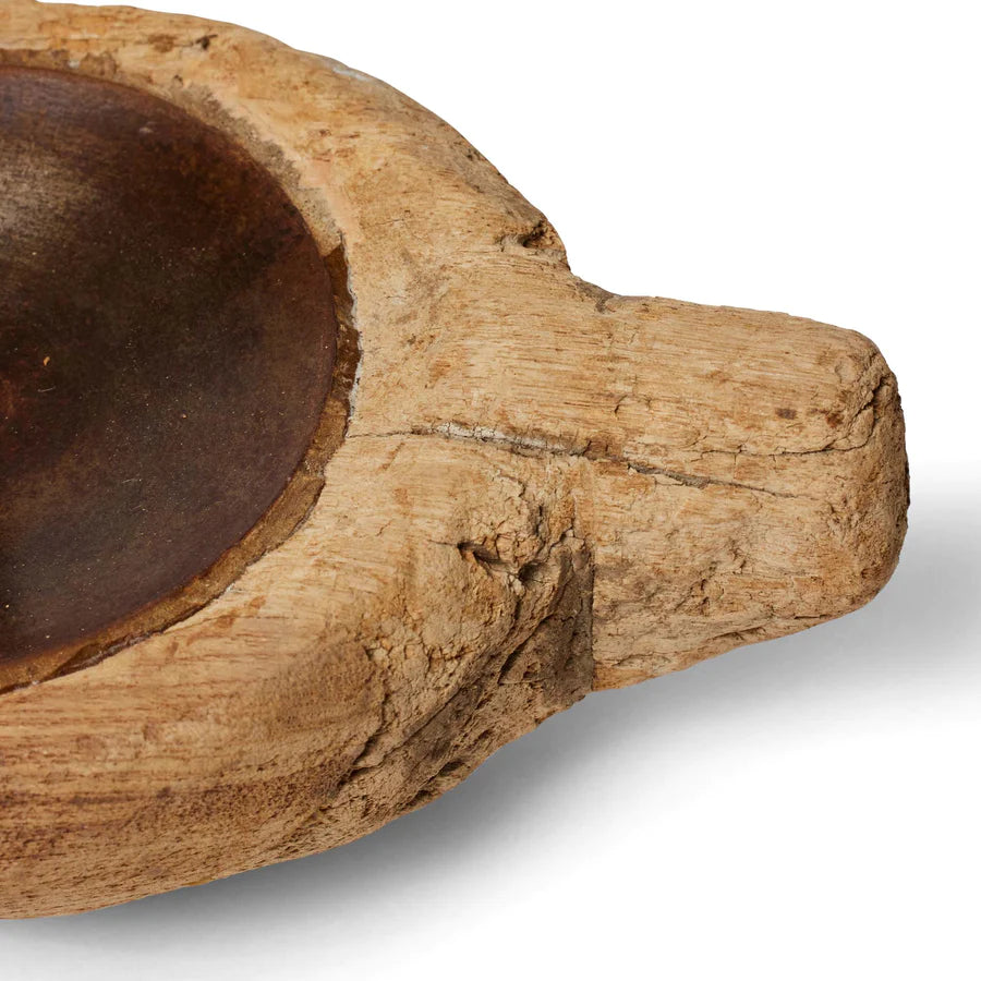 Udai Bleached Wood Candleholder