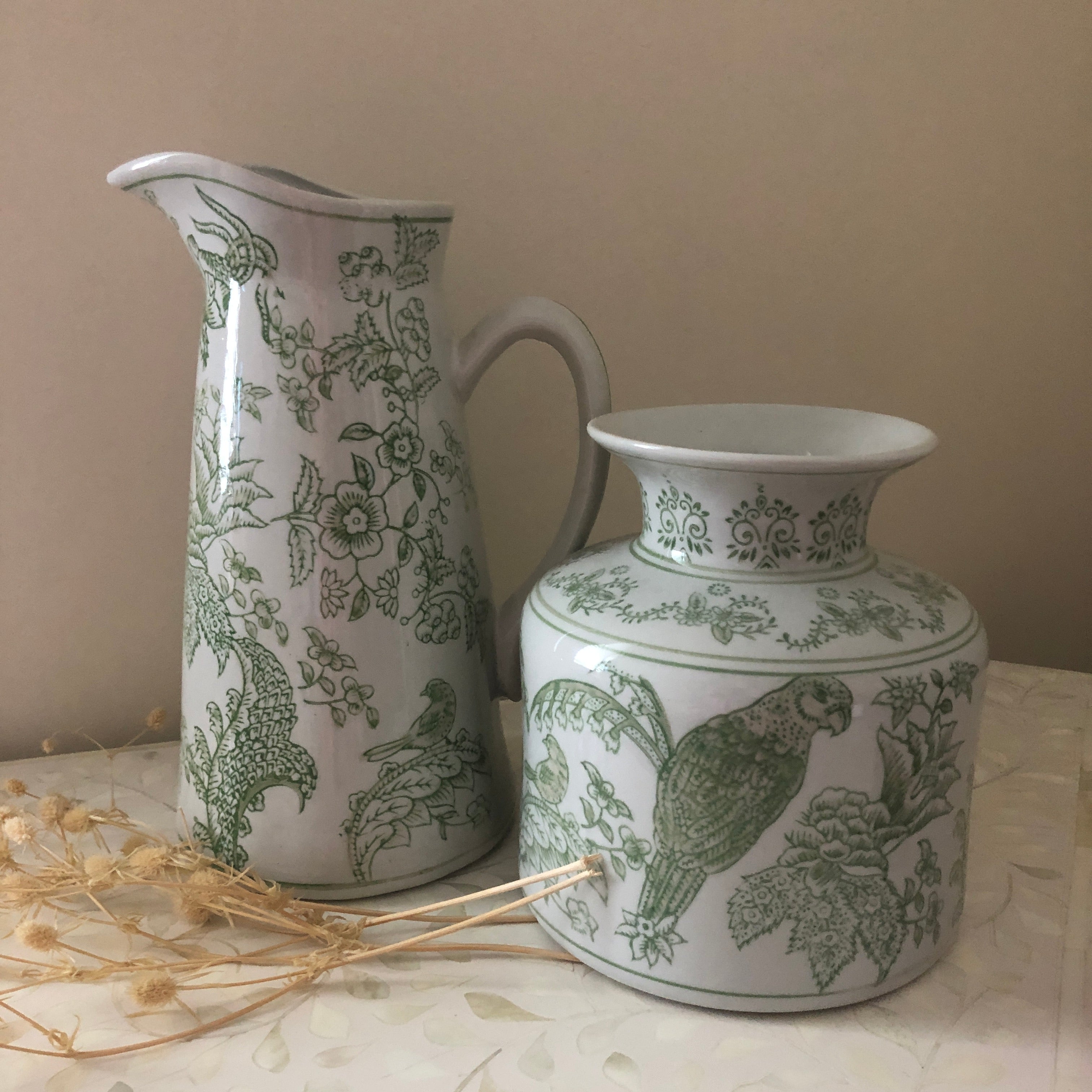 Chinoiserie Vase in Sage