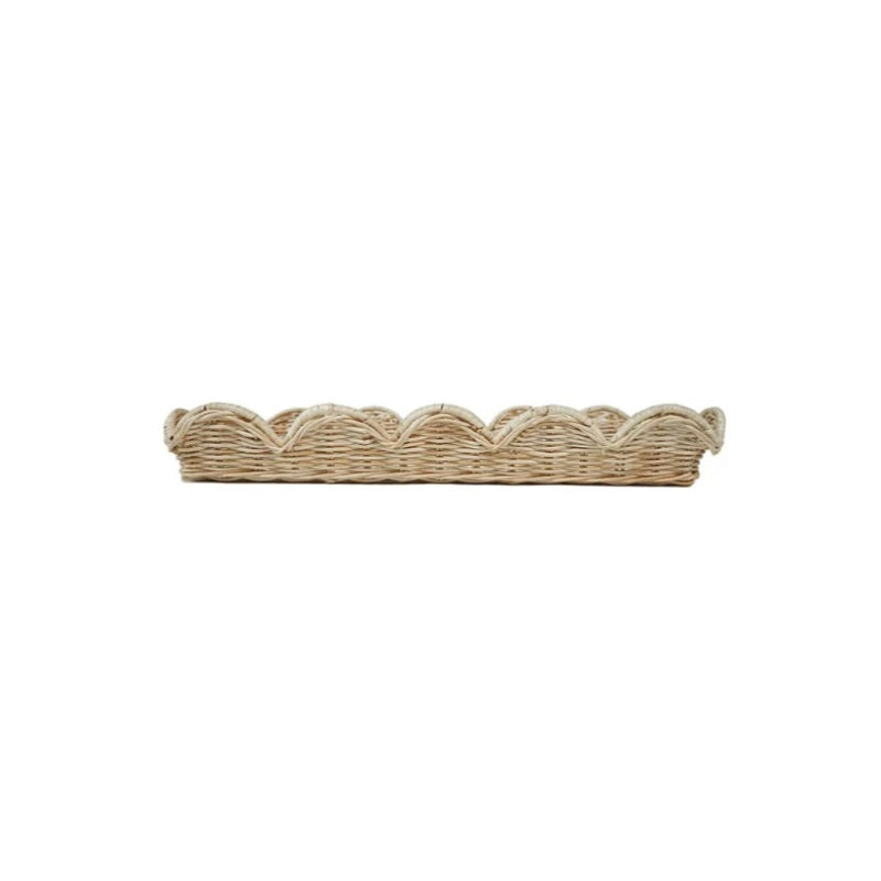 Belle Rattan Scallop Trays - Set of Two