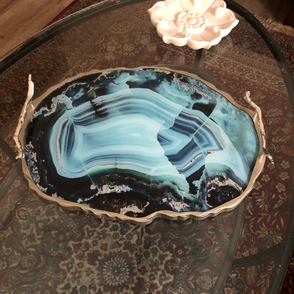 Luxe Tray in Turquoise