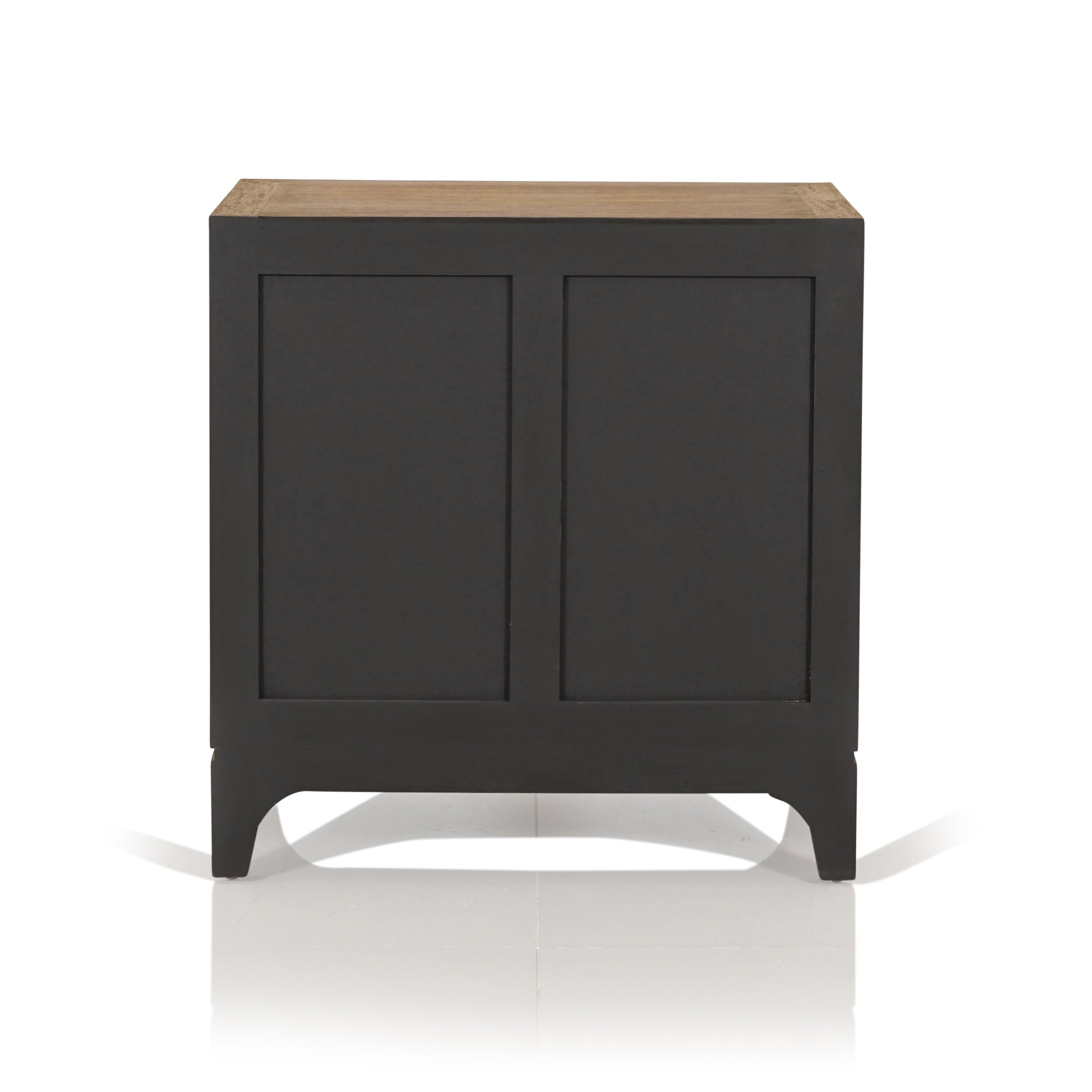 Evergreen Timber & Wicker 3 Drawer Bedside Table