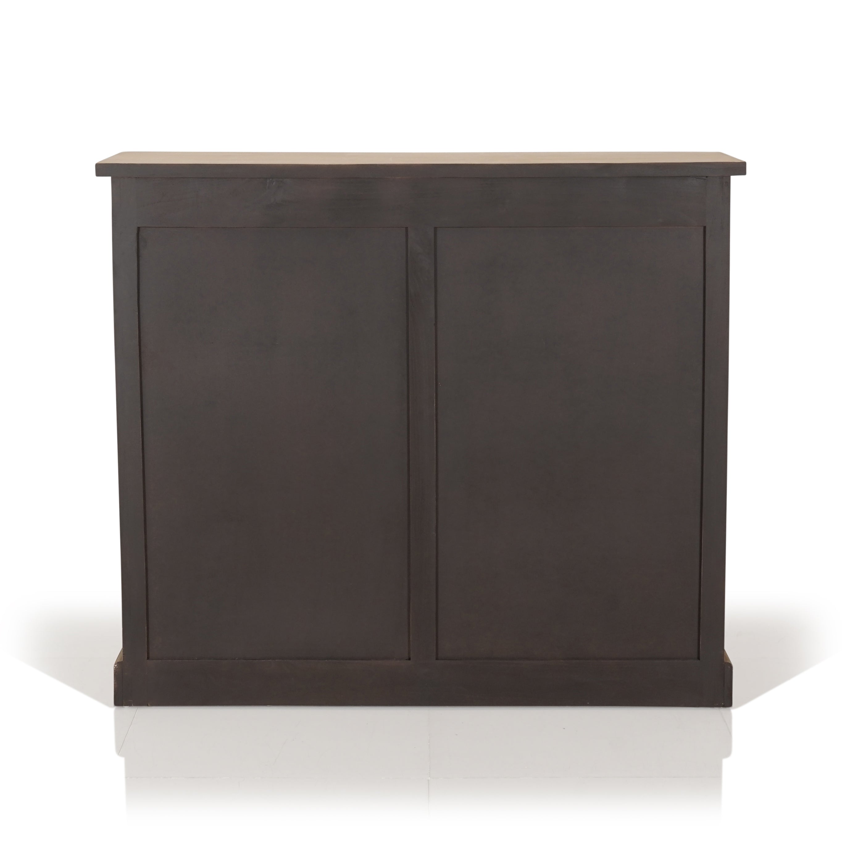 Evergreen Timber & Wicker Hall Cabinet Console