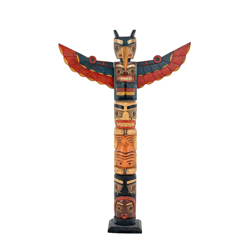 Coloured Bird Totem Pole
