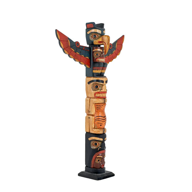 Coloured Bird Totem Pole