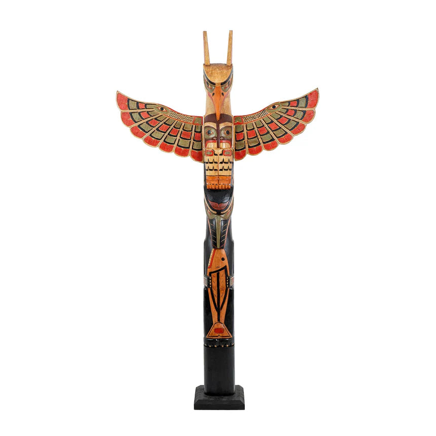 Coloured Bird Totem Pole