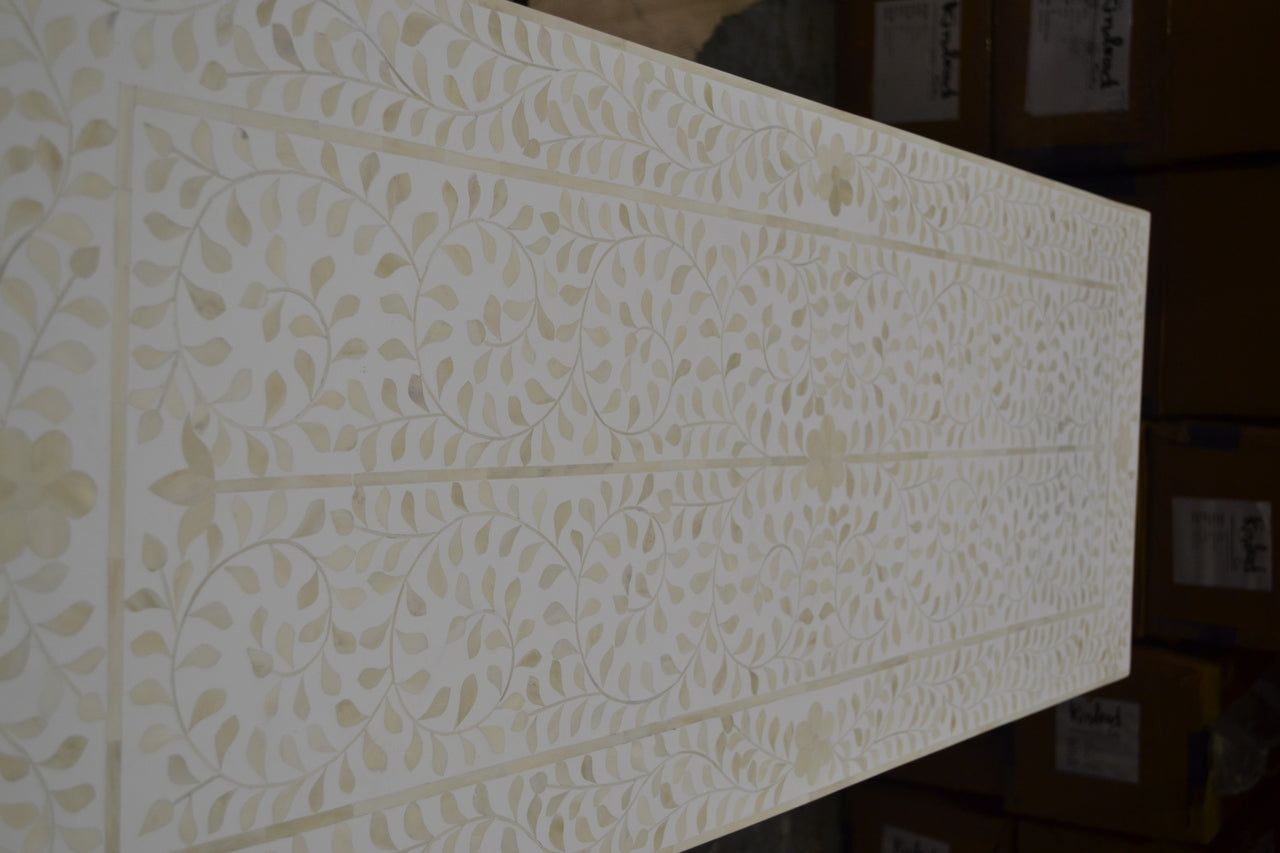 Bone Inlay Chest with 7 Drawers in White