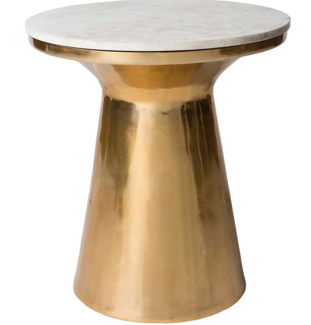 Bradley Brass & Marble Side Table