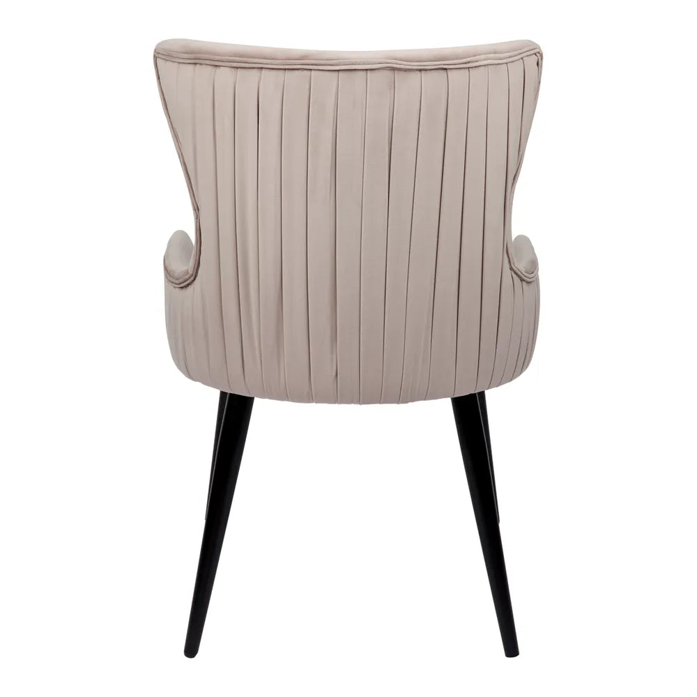 Dorsett Dining Chair in Taupe Velvet - Set of Two