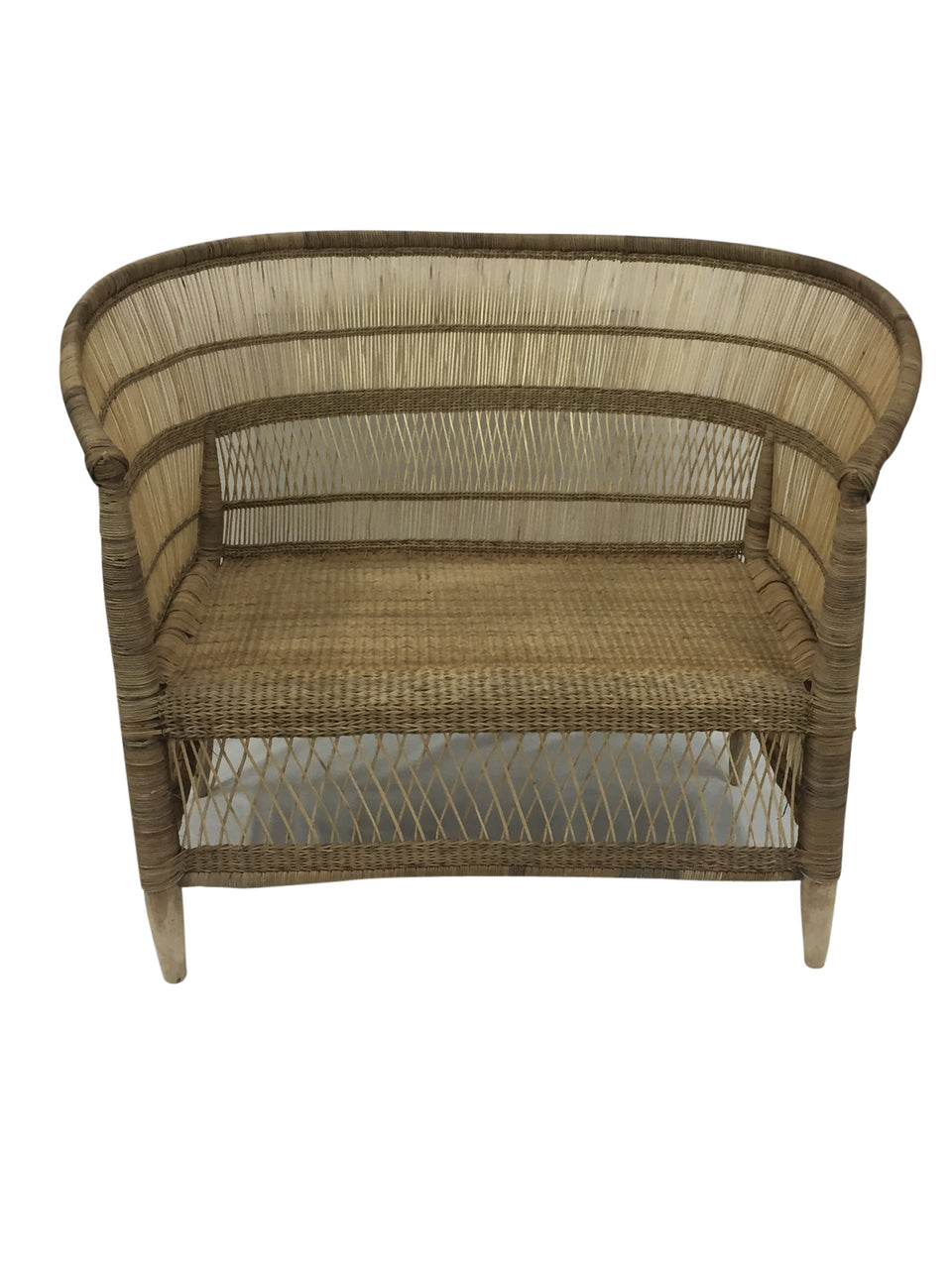 Genuine Malawi Love Seat 2 Seater in White