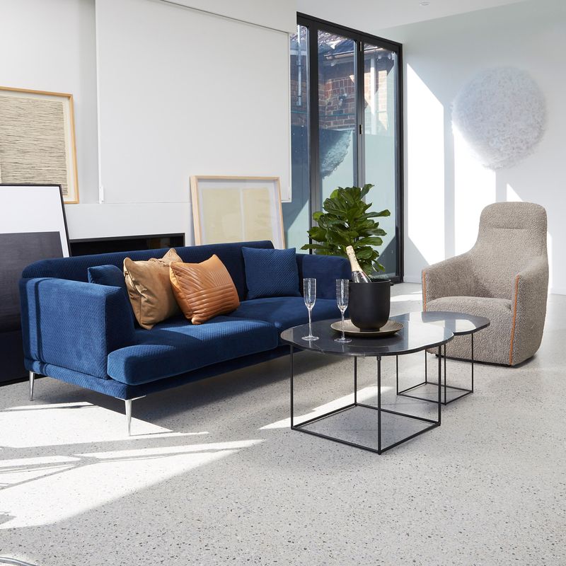 Twilight Sofa in Navy Velvet