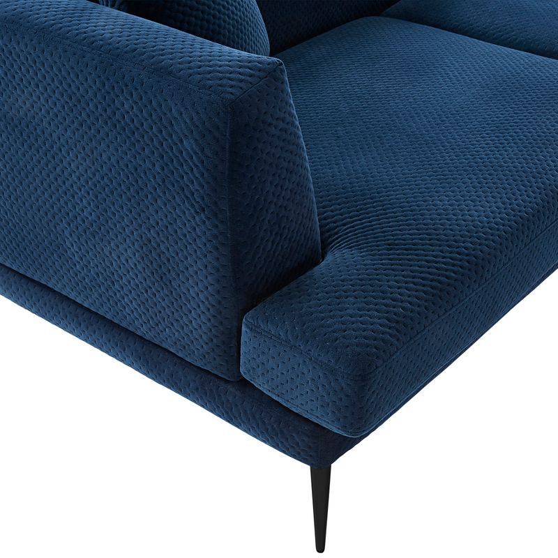 Twilight Sofa in Quilted Navy Velvet