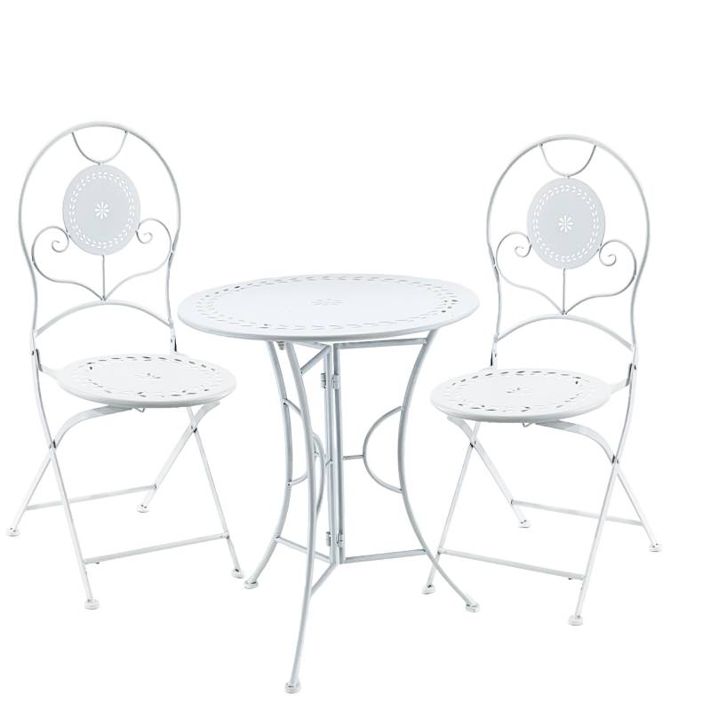 Nara Metal Table & 2 Chair Setting