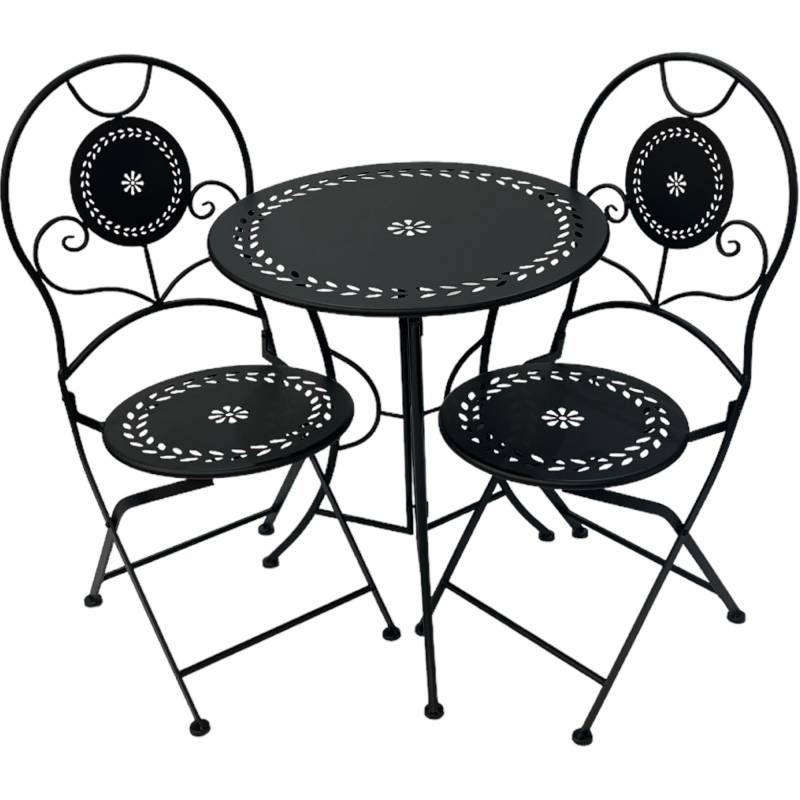 Nara Metal Table & 2 Chair Setting