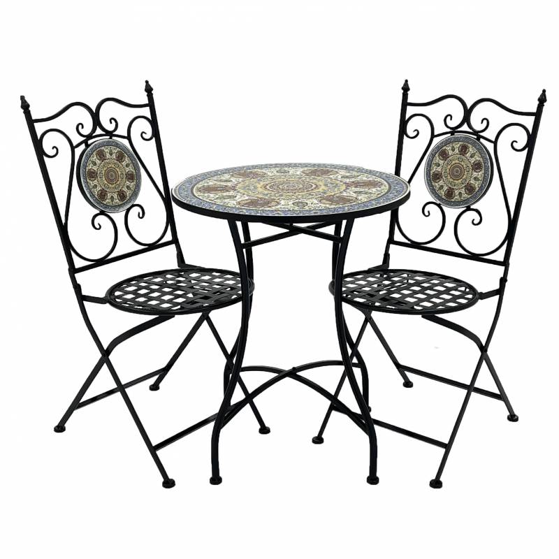 Italia Mosaic Table & 2 Chair Setting