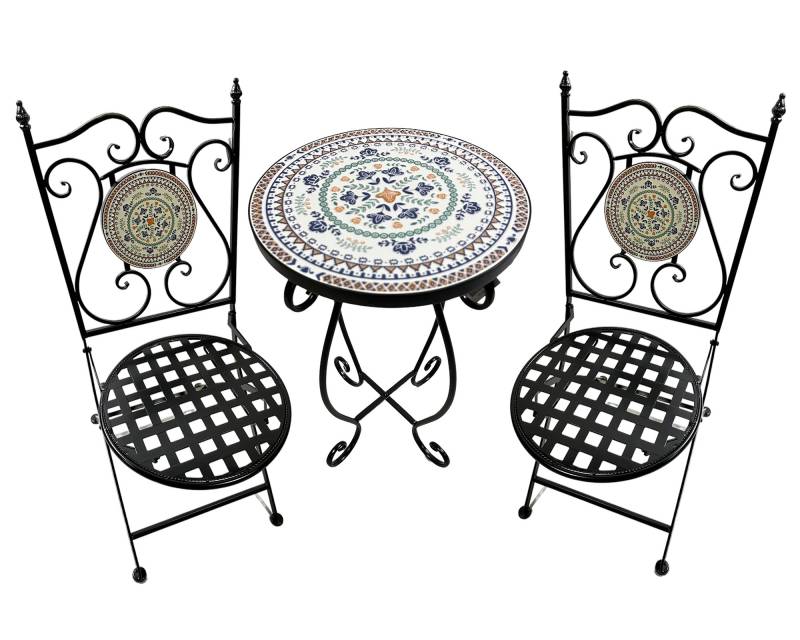 Florence Mosaic Table & 2 Chair Setting