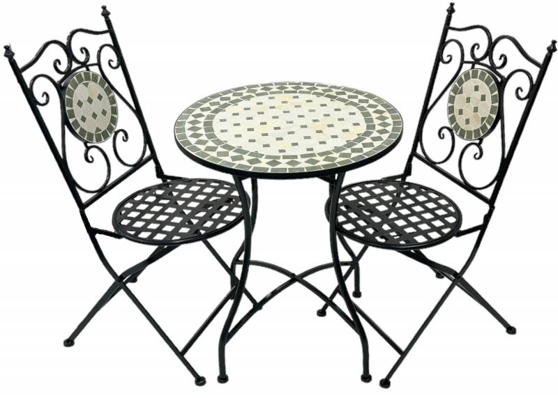 Observatory Mosaic Table & 2 Chair Setting