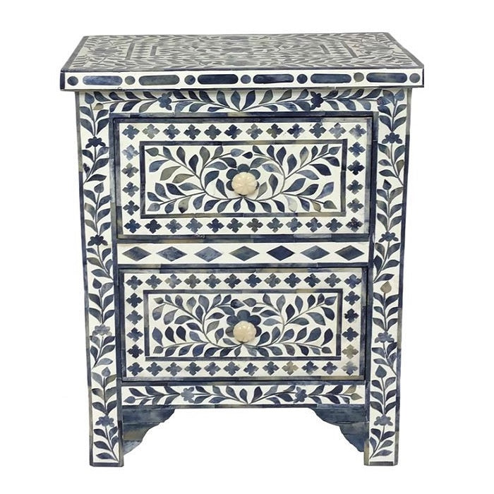 Bone Inlay Jenna Bedside Table