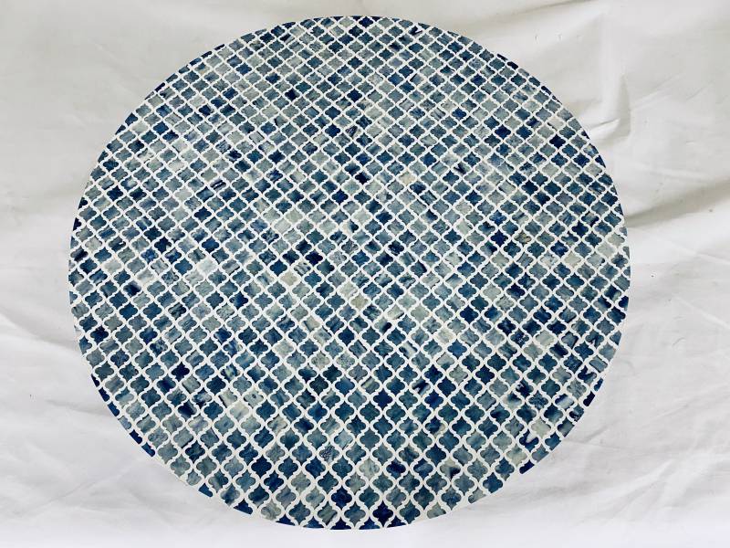Bone Inlay Hannah Coffee Table in Blue