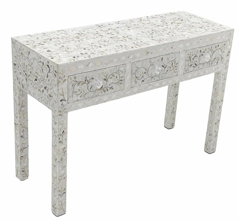 Freedom Bone Inlay Side Table in Black