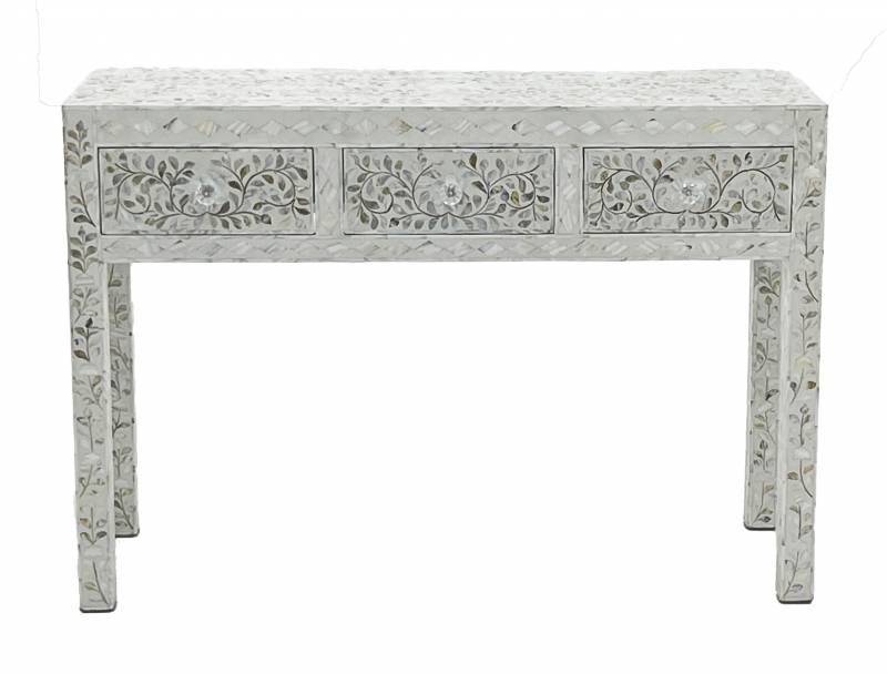 Freedom Bone Inlay Side Table in Black