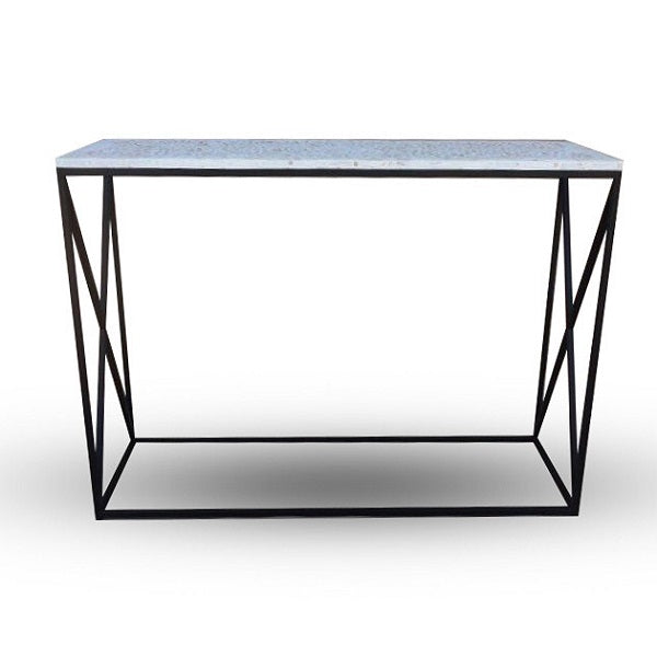 Hilton Bone Inlay Bedside Table in Black