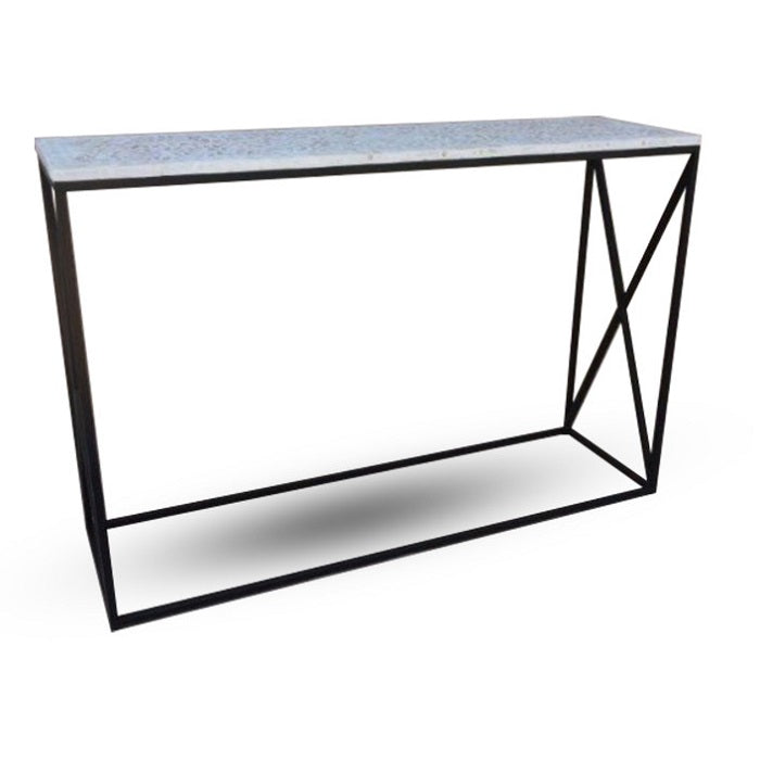 Hilton Bone Inlay Bedside Table in Black