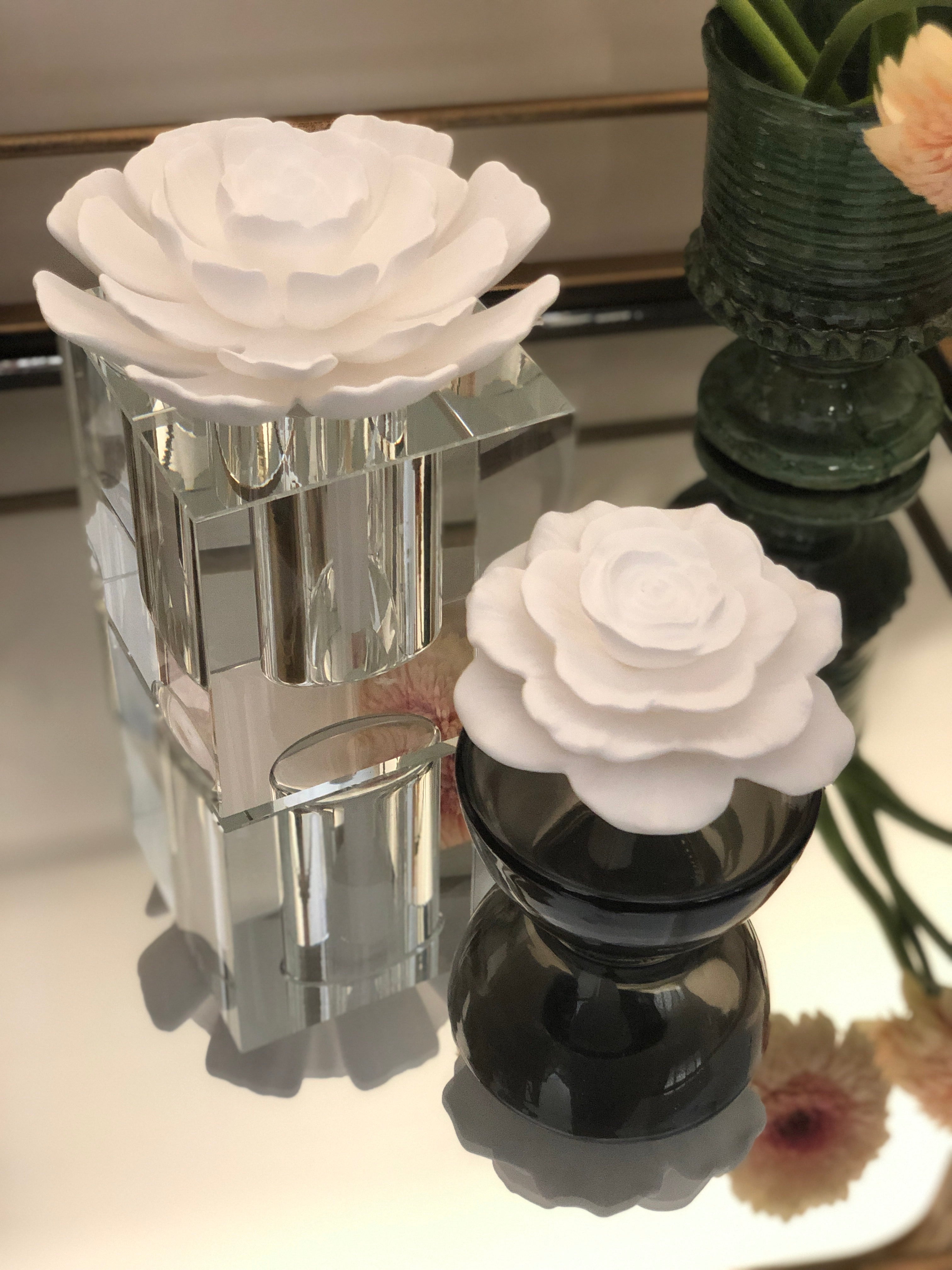 Modena Large Crystal Gift Set - White Rose