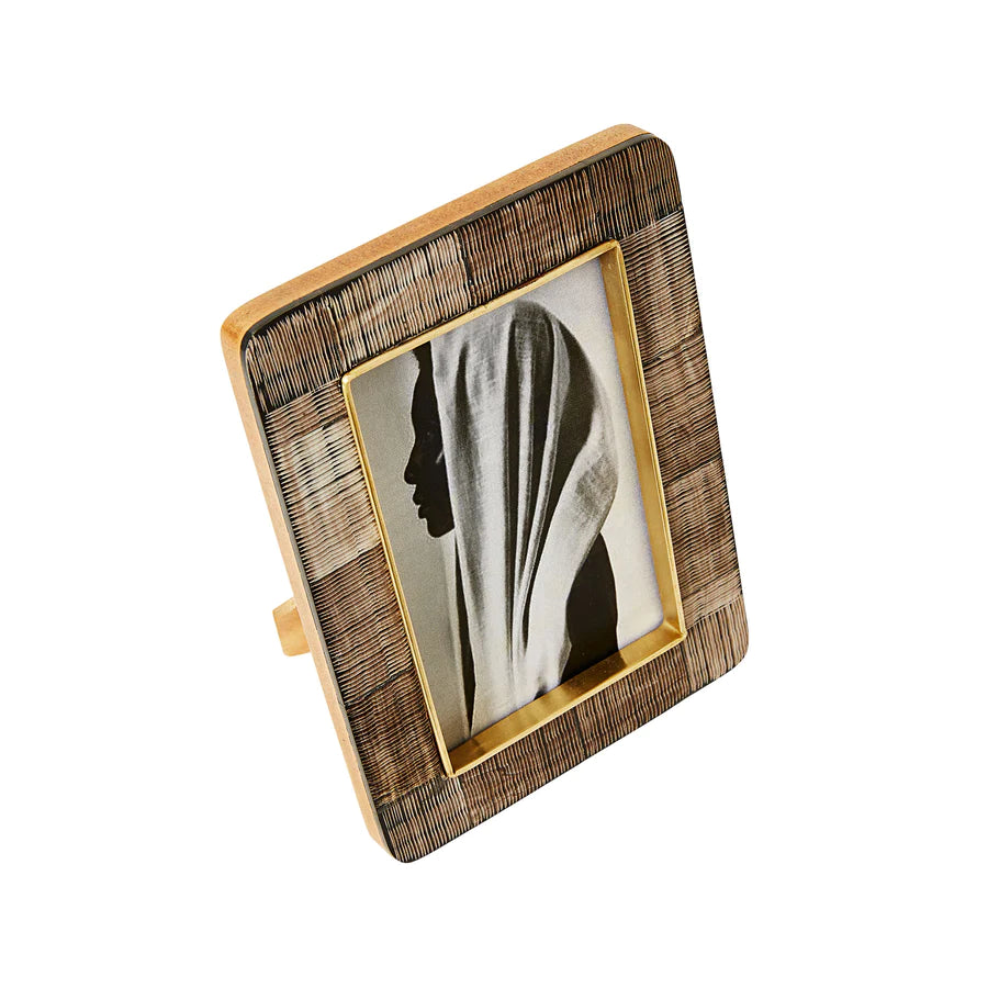 Brass & Horn Inlay Picture Frame