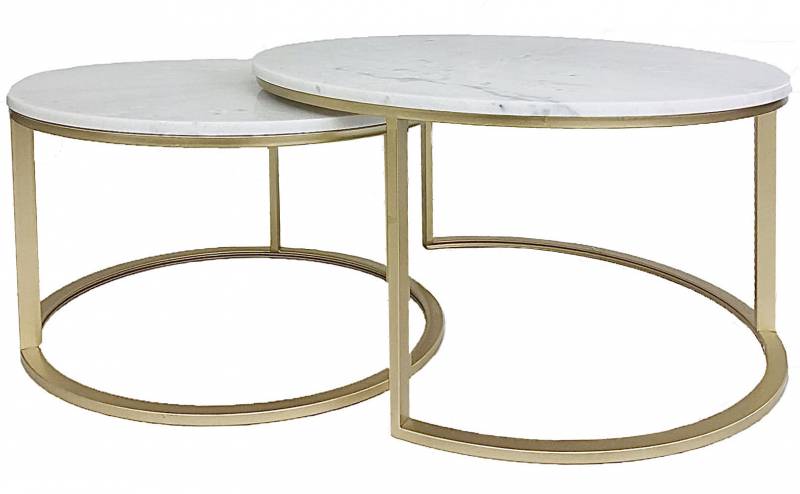 Company Nesting Table Set of 2 with Gold Legs
