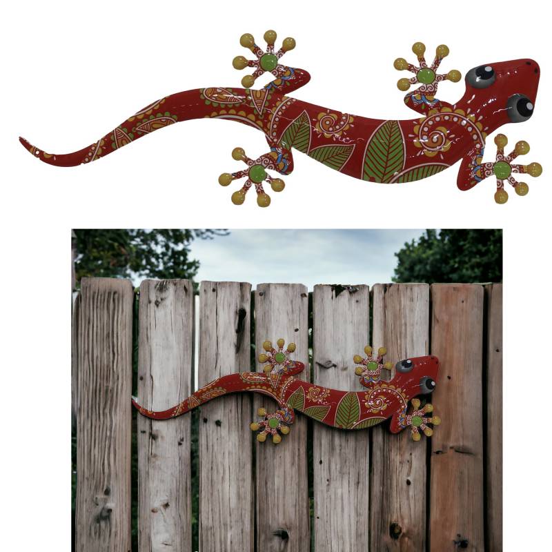 Gecko Metal Wall Art - Set of 2