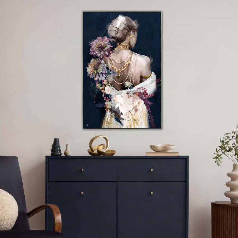 Woman with Floral Swathe Canvas