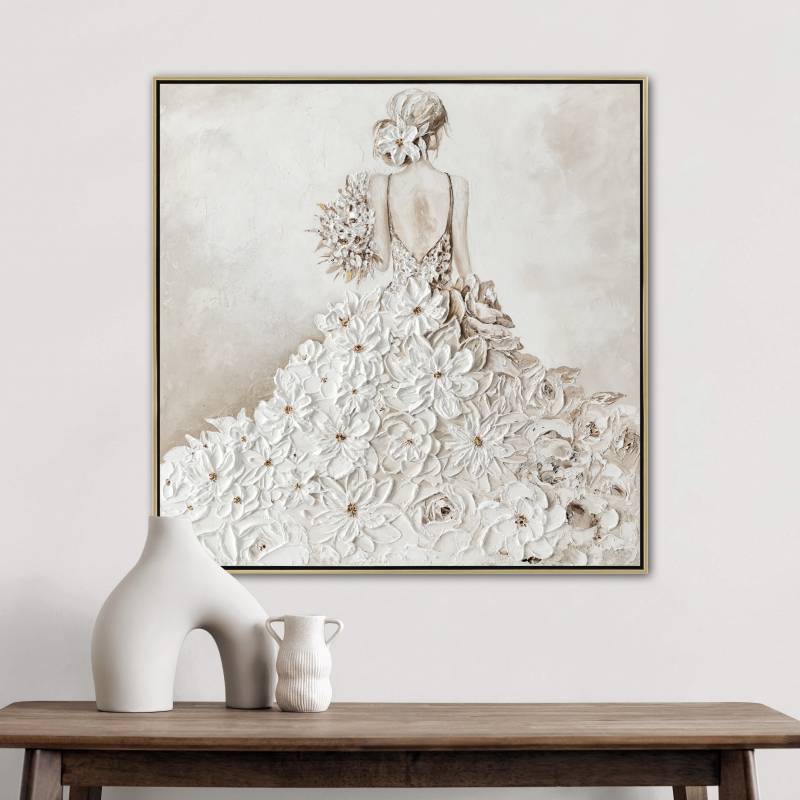 Woman with Daisy Dress Canvas