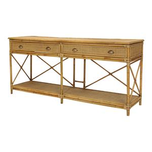 Carmen Large Two Drawer Rattan Console