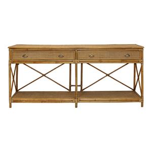 Carmen Large Two Drawer Rattan Console