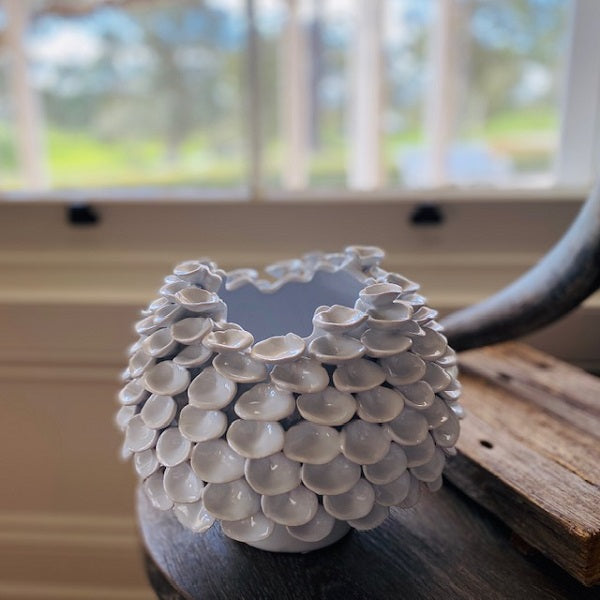 Water Cress Vase in White
