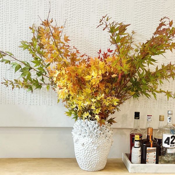 Dimple Vase in White