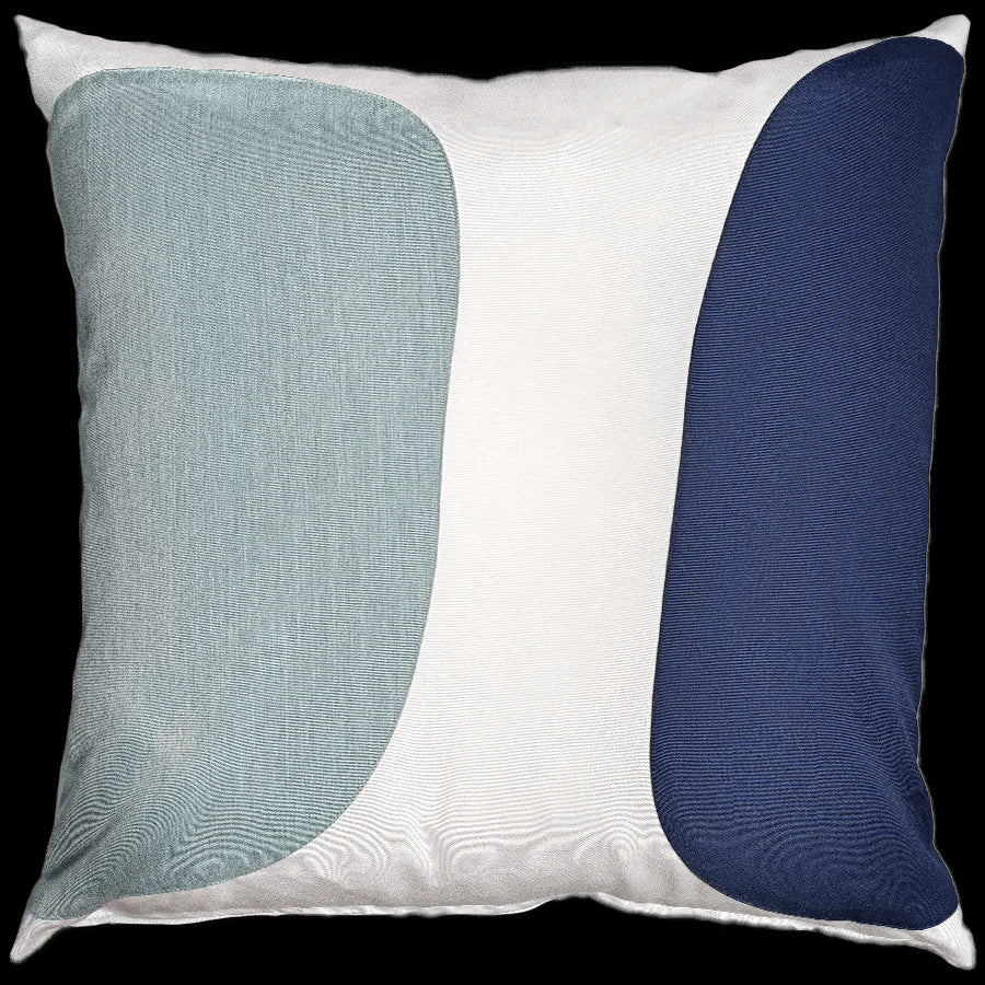 Outdoor Global - Earth Lines Lounge Cushion 55 x 55cm in Navy & Cloud