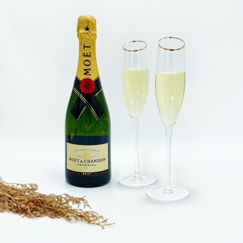Manhattan Elegance Stemmed Champagne Flutes