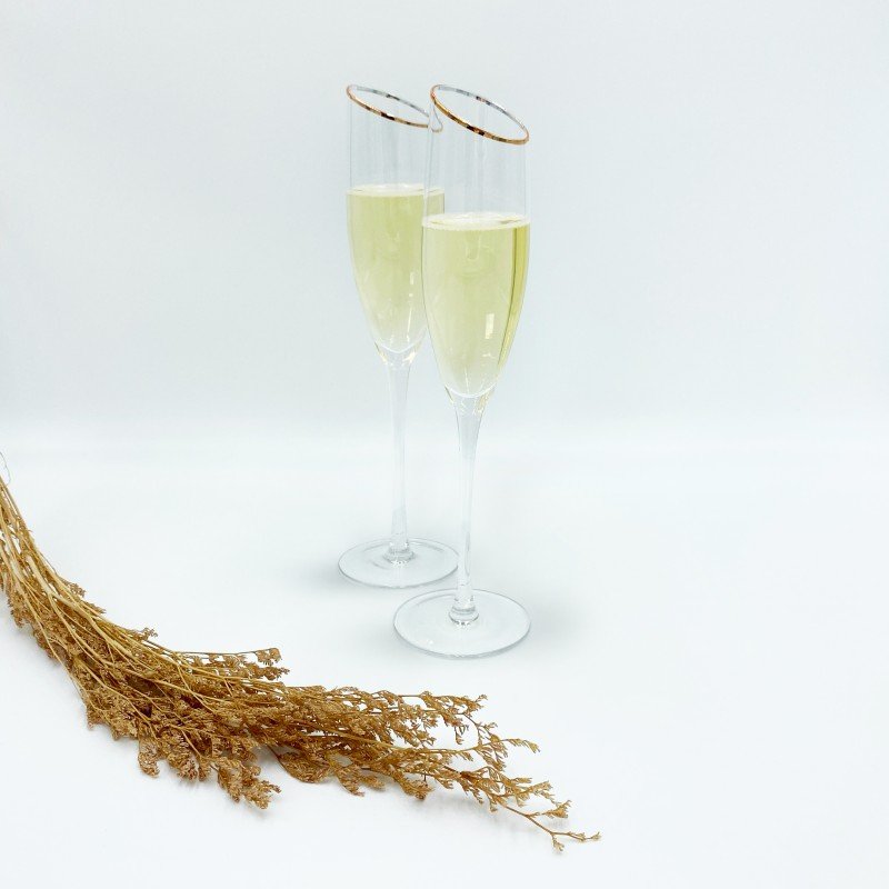 Manhattan Elegance Stemmed Champagne Flutes
