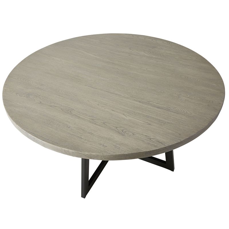Gerald Round Dining Table in Grey