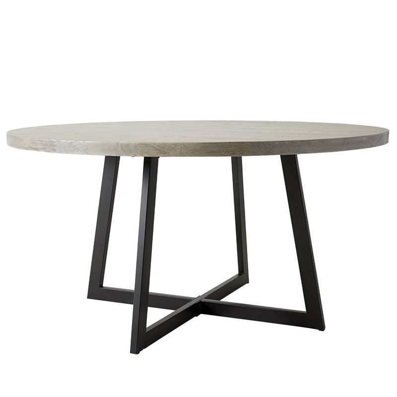 Gerald Round Dining Table in Grey