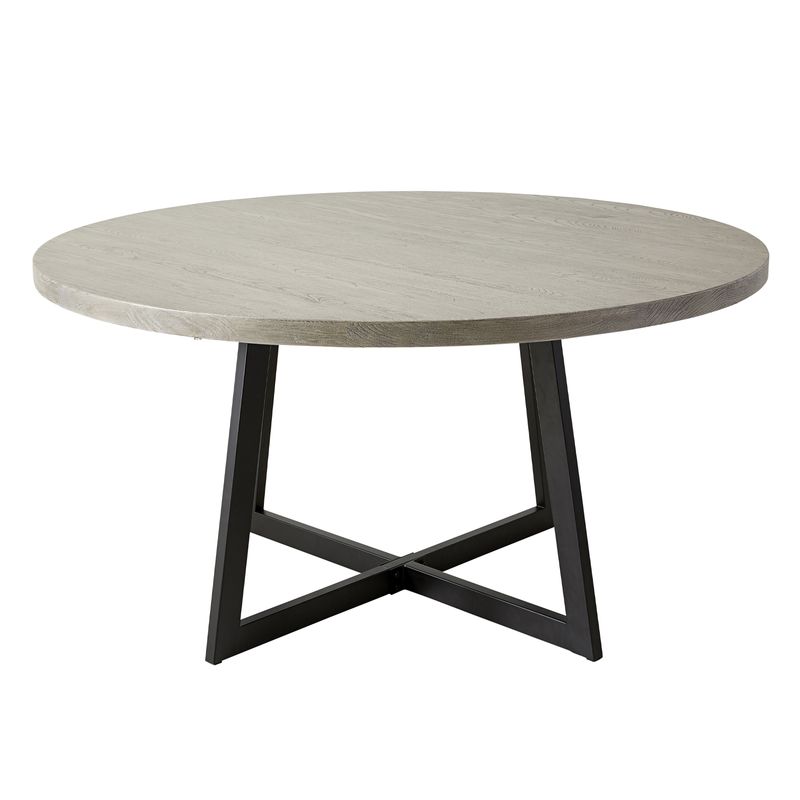 Gerald Round Dining Table in Grey